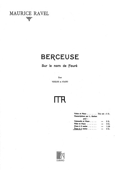 M. Ravel: Berceuse, Klav4m (Sppa)