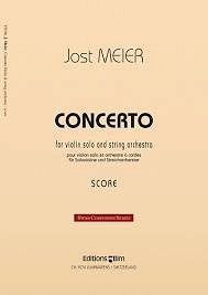 J. Meier: Concerto for Violin and String Orc, VlStro (Part.)