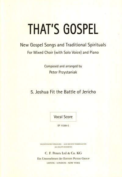 AQ: T.[.P. Peter: That's Gospel: Nr. 5 Joshua . (B-Ware)