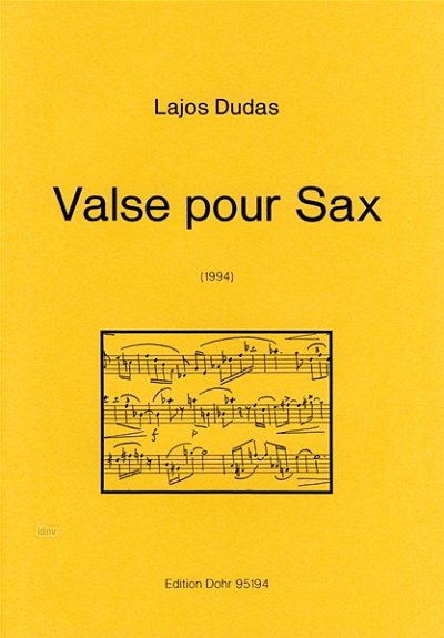 L. Dudas: Valse pour Sax, Sax (Part.)