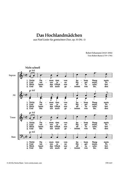 DL: R. Schumann: Das Hochlandmaedchen aus: Fuenf Lieder fuer