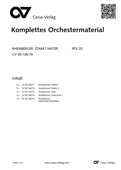 J. Rheinberger: Stabat Mater in g op. 1, GchStroOrg (Stsatz)