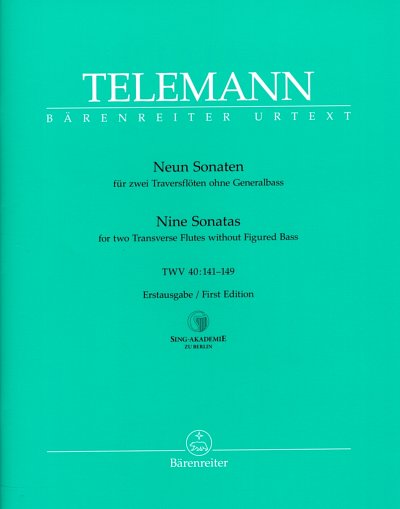 G.P. Telemann: Neun Sonaten TWV 40:141-149, 2Fl (Sppa)