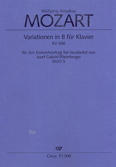 J. Rheinberger: Bearbeitung Mozart Variationen B-Dur Kv 500