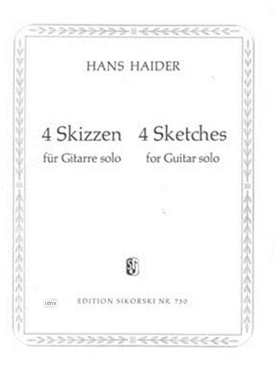 Haider Hans: 4 Skizzen für Gitarre solo