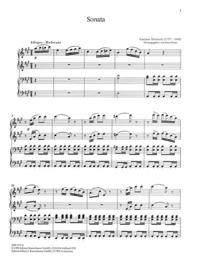 G. Donizetti: Sonata, Allegro und Largo, Klav4m (Sppa)