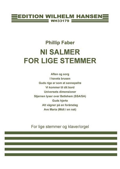P. Faber: Ni Salmer For Lige Stemmer, Org