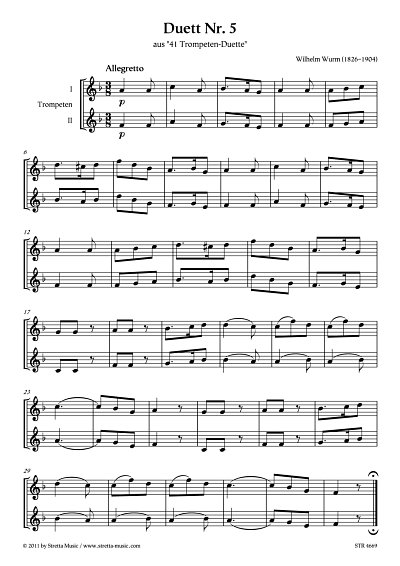 DL: W. Wurm: Duett Nr. 5 aus: 41 Trompeten-Duette
