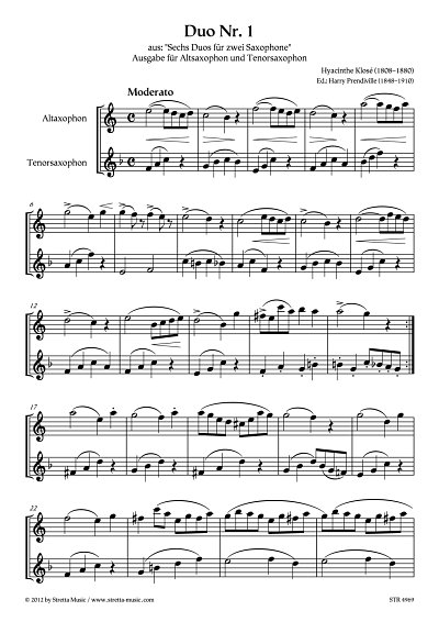 DL: H. Klose: Duo Nr. 1 aus: Sechs Duos fuer zwei Saxophone