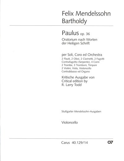 F. Mendelssohn Barth: Paulus op. 36, 4GesGchOrchO (Vc)