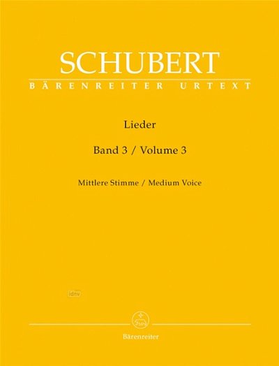 F. Schubert: Lieder 3 - mittlere Stimme, GesMKlav
