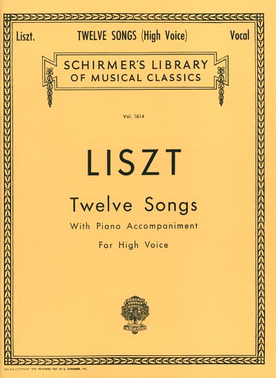 F. Liszt: 12 Songs, GesHKlav