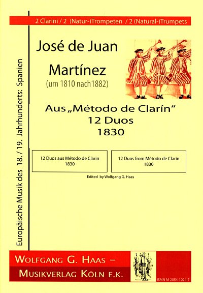 Martinez Jose De Juan: 12 Duos (Metodo De Clarin 1830)