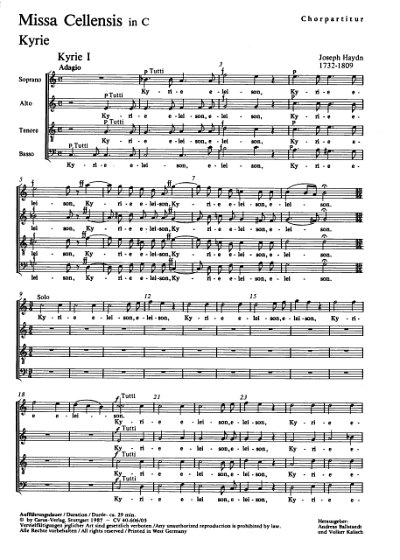 J. Haydn: Missa Cellensis in C