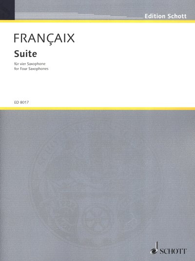 J. Françaix: Suite , 4Sax (Pa+St)