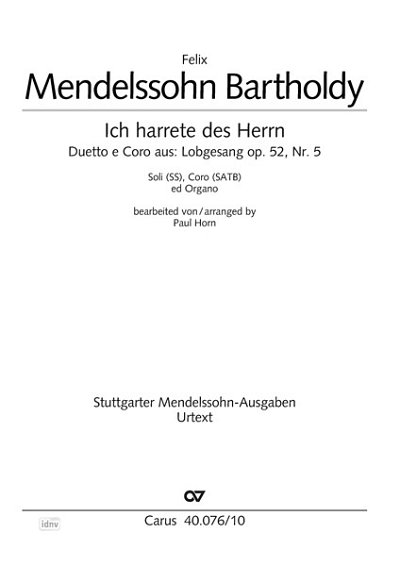 DL: F. Mendelssohn Barth: Ich harrete des Herrn Es-Dur M (Pa