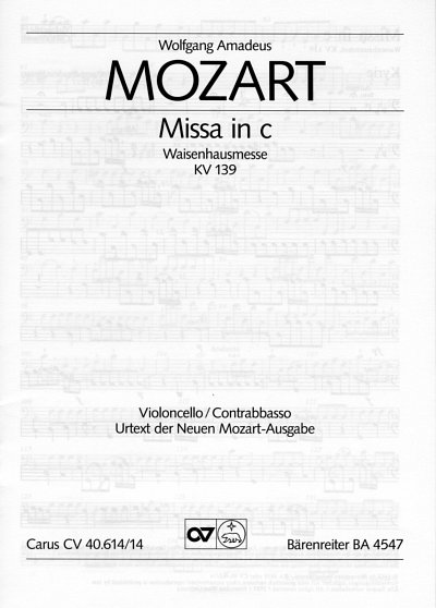 W.A. Mozart: Missa in c KV 139 (114a), 4GesGchOrch (VcKb)