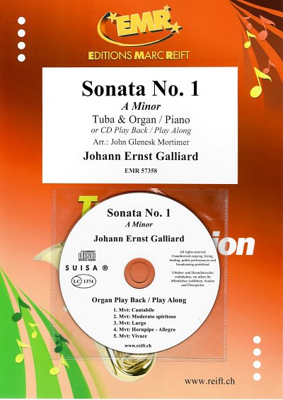 J.E. Galliard: Sonata No. 1, TbKlv/Org (+CD)