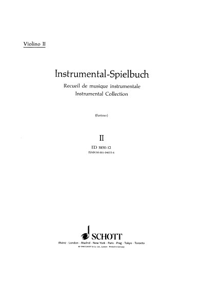 Instrumental-Spielbuch 2 Leichte Originalsaetze Violine II