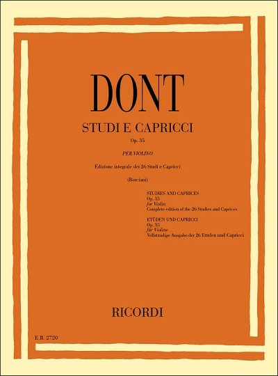 J. Dont i inni: Studi E Capricci Op. 35