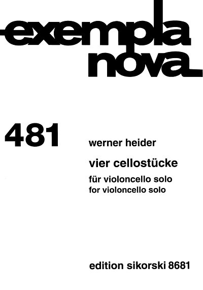 W. Heider: Vier Cellostuecke, Vc (Part.)
