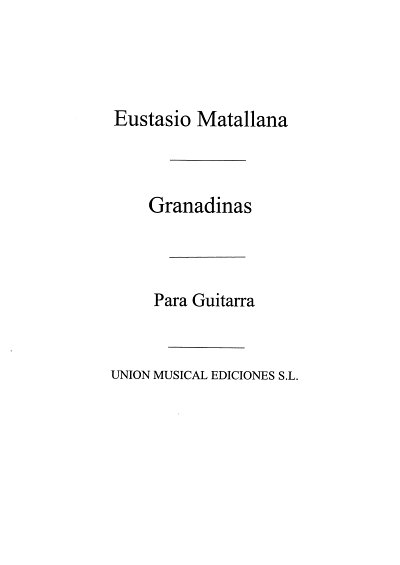 Granadinas No.6 From Bailes Populares Espanoles, Git
