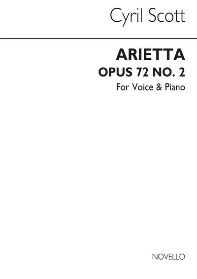 C. Scott: Arietta Op72 No.2-high Voice/Piano (Key-, GesHKlav