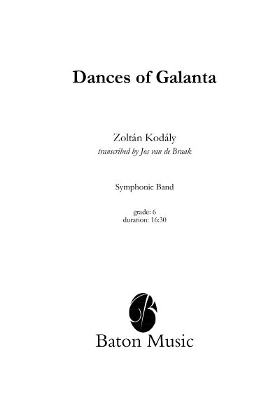 Z. Kodály: Dances of Galanta, Blaso (Pa+St)