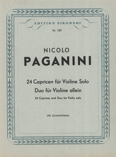 N. Paganini: 24 Capricen / Duo für Violine solo / für Violine allein op. 1