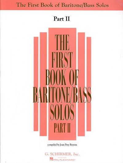 J.F. Boytim: The First Book of Baritone/Bass, GesBrKlav (Bu)