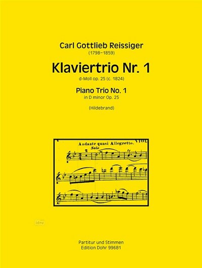 C.G. Reißiger: Klaviertrio Nr. 1 op. 25, VlVcKlv (Pa+St)
