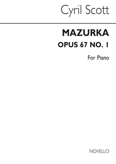 C. Scott: Mazurka Op67 No.1 Piano, Klav