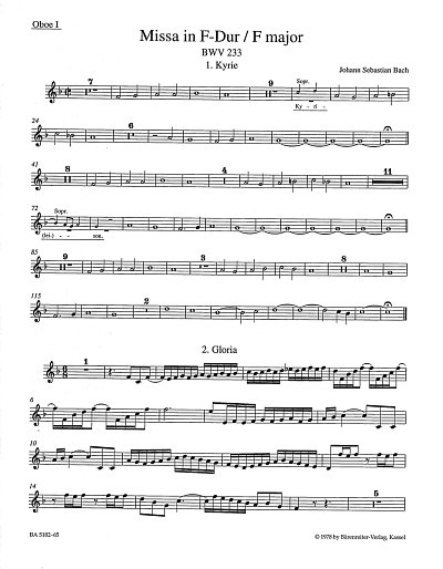 J.S. Bach: Missa F-Dur BWV 233 (HARM)