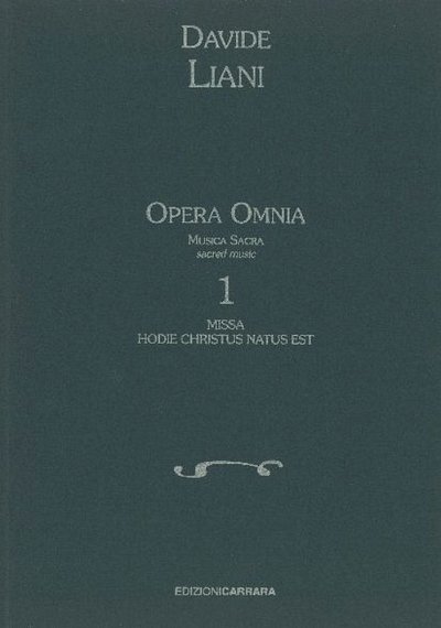 D. Liani: Opera Omnia n.1 Band 1 (Bu)