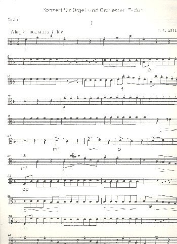 F.X. Brixi: Konzert fuer Orgel F-Dur, Va (Vla)