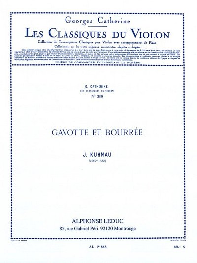 J. Kuhnau: Classique Violon No. 360, VlKlav