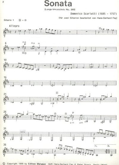 D. Scarlatti: Sonate D-Dur L 269