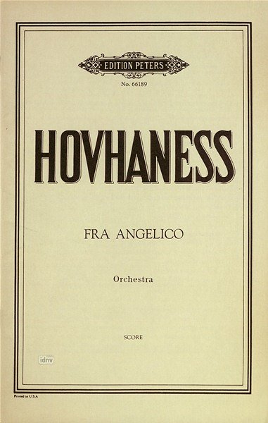 A. Hovhaness: Fra Angelico