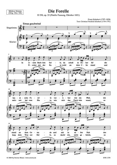 DL: F. Schubert: Die Forelle Lied, D 550 (op. 32)