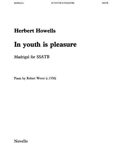 H. Howells: In Youth Is Pleasure, GchKlav (Chpa)