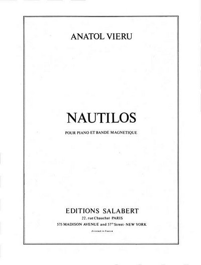 Nautilos Piano Et Bande , Klav (Part.)