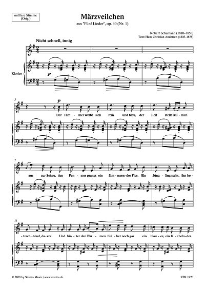 DL: R. Schumann: Maerzveilchen Lied, op. 40, Nr. 1