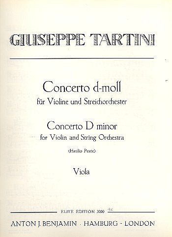 G. Tartini: Konzert d-Moll , VlStro (Vla)