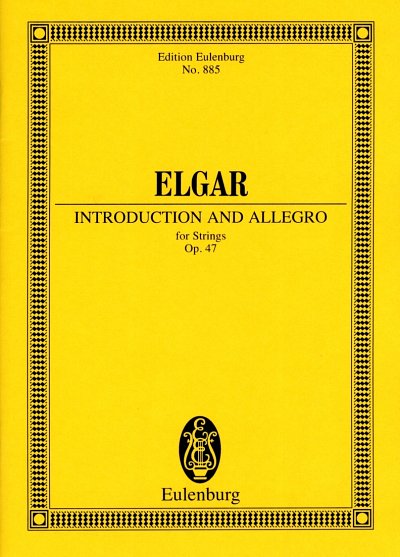 E. Elgar: Introduktion + Allegro Op 47 Eulenburg Studienpart