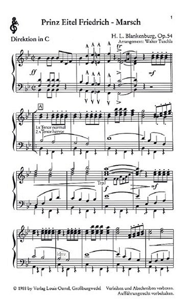 B.H. Ludwig: Prinz Eitel Friedrich-Marsch op. 54 (190, Blask