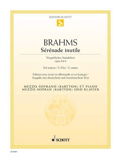 J. Brahms: Sérénade inutile Sol majeur