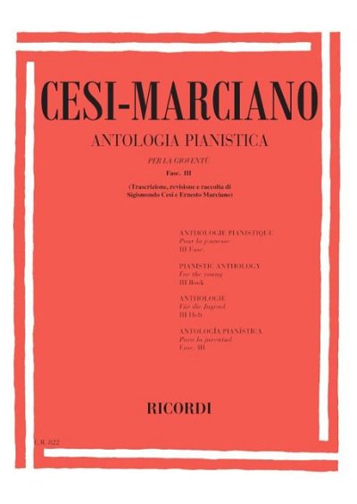 Antologia Pianistica Per La Gioventë - Fasc. Iii, Klav