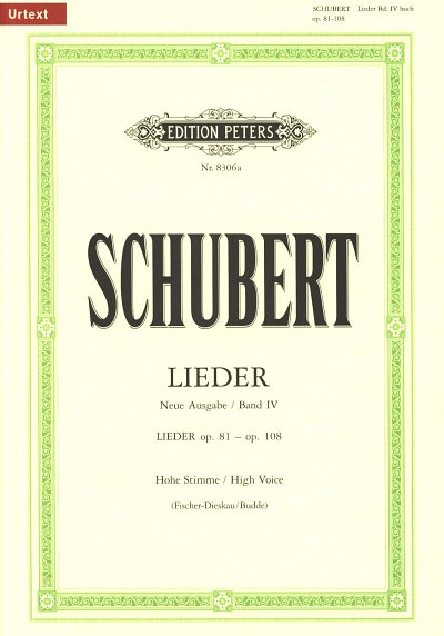 F. Schubert: Lieder 4 - hohe Stimme, GesHKlav