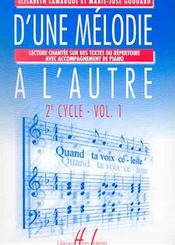 E. Lamarque: D'une mélodie à l'autre Vol.1, Ges/Mel (Bu)