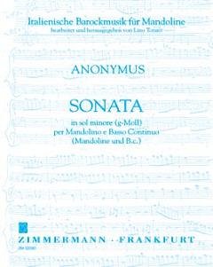Anonymus: Sonata G-Moll Per Mandolino E Basso Continuo Itali
